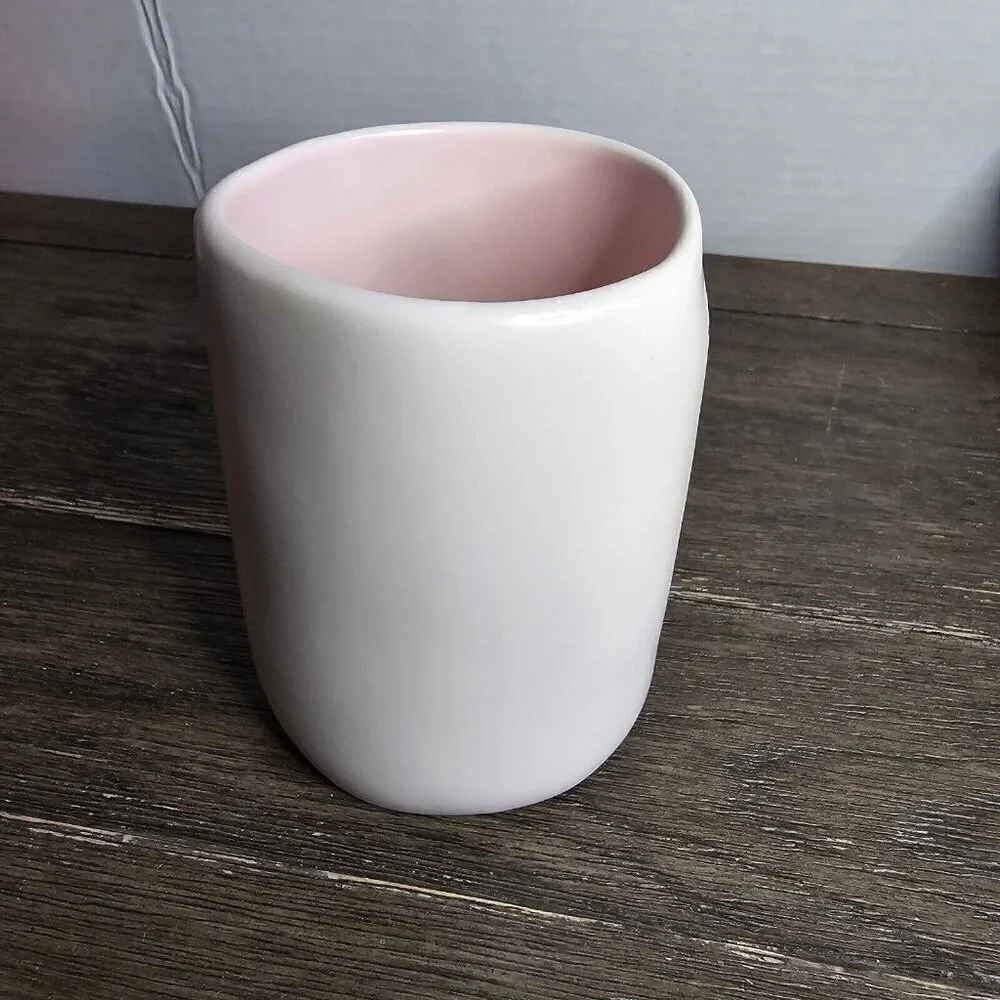 NWT Rae Dunn Artisan Boom Chicka Boom Easter Spring Mug 2021 Pink Interior
